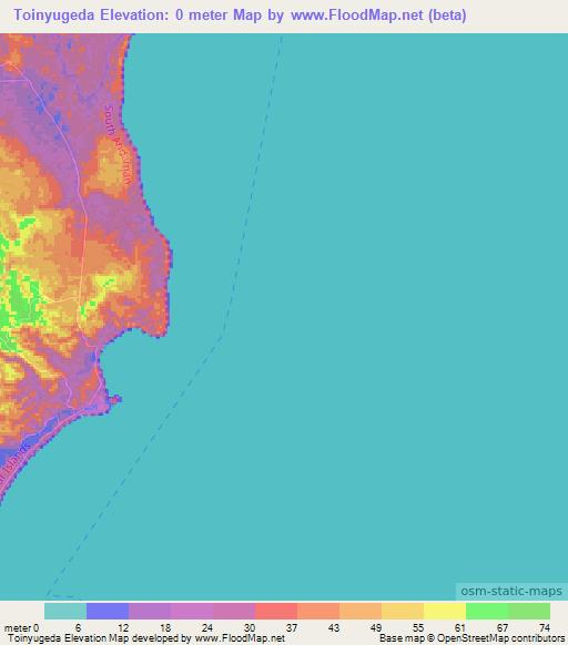 Toinyugeda,India Elevation Map
