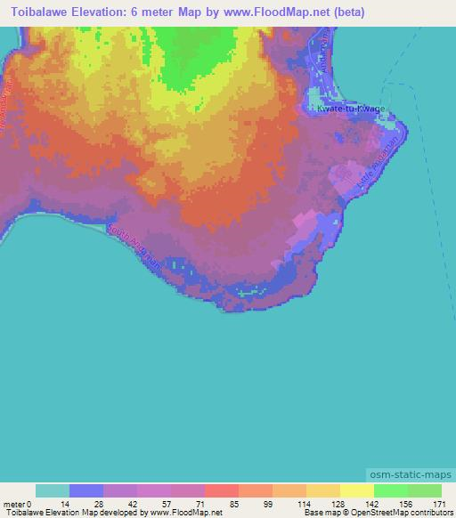 Toibalawe,India Elevation Map