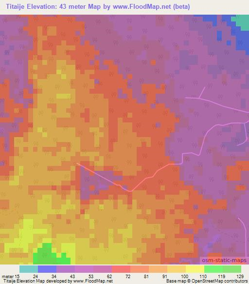 Titaije,India Elevation Map