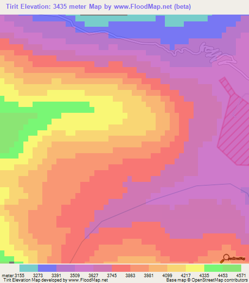 Tirit,India Elevation Map