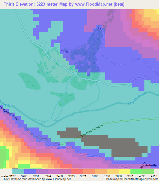 Thirit,India Elevation Map