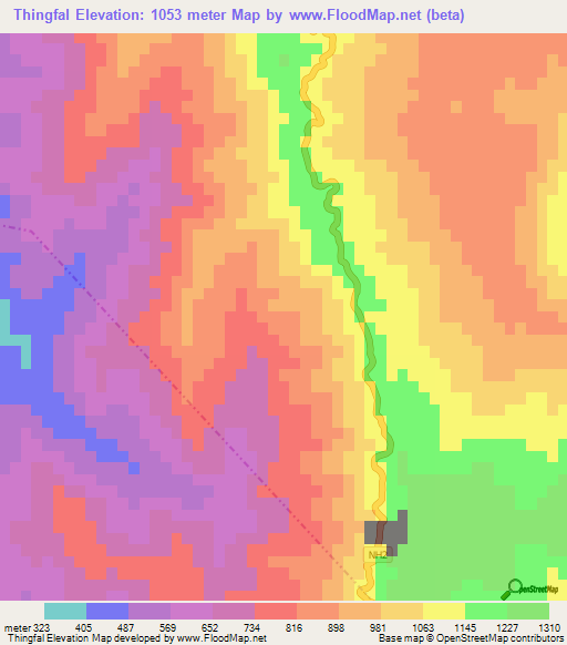 Thingfal,India Elevation Map