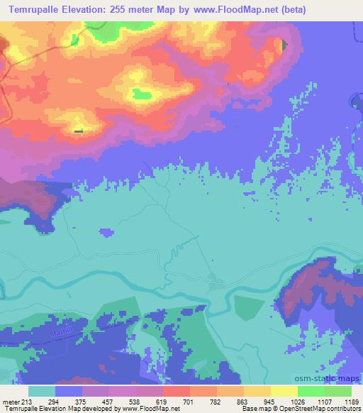 Temrupalle,India Elevation Map