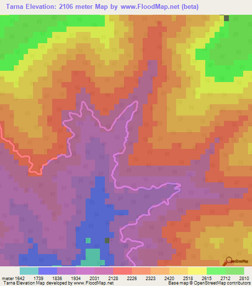 Tarna,India Elevation Map