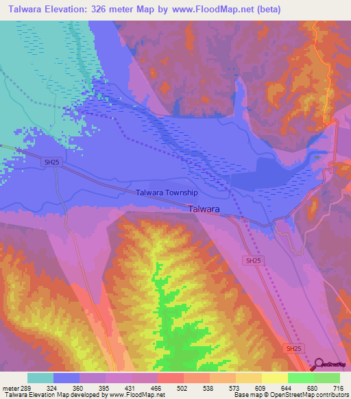 Talwara,India Elevation Map