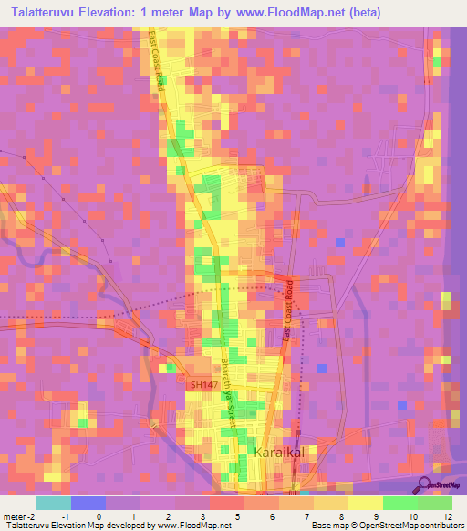 Talatteruvu,India Elevation Map