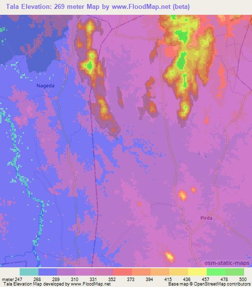 Tala,India Elevation Map