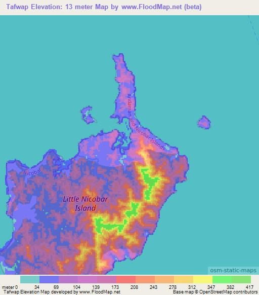 Tafwap,India Elevation Map