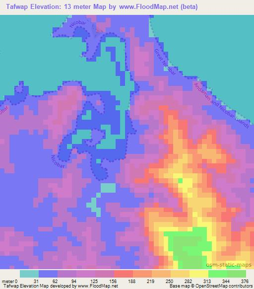 Tafwap,India Elevation Map