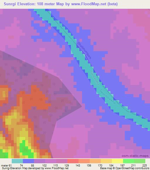 Sunrgi,India Elevation Map