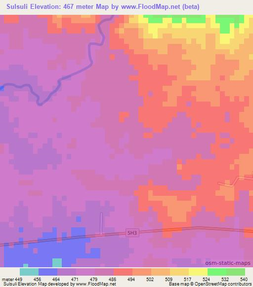 Sulsuli,India Elevation Map