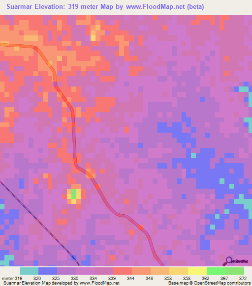 Suarmar,India Elevation Map