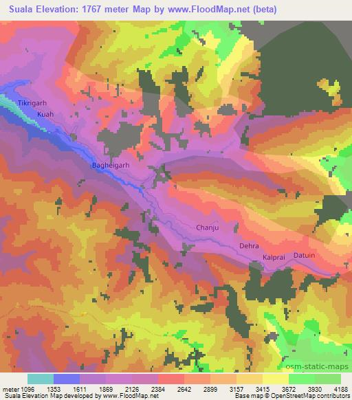 Suala,India Elevation Map
