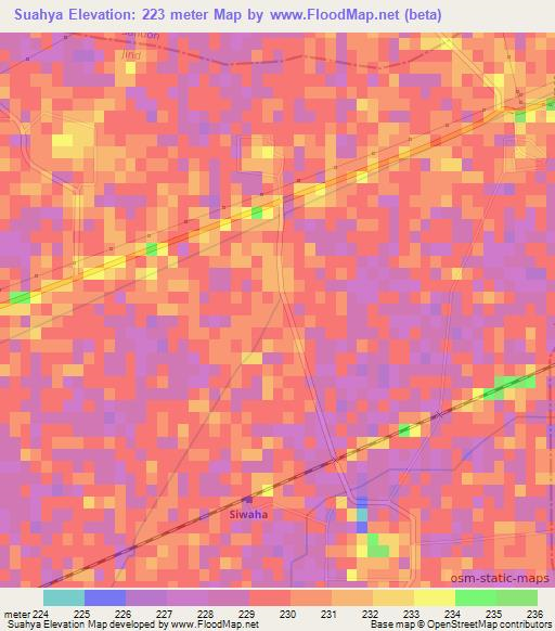 Suahya,India Elevation Map