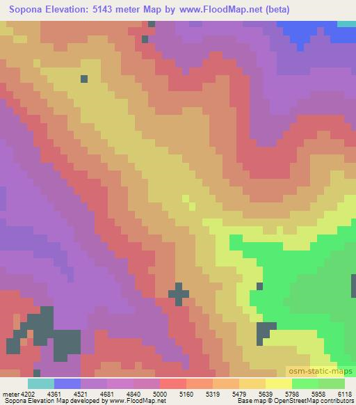 Sopona,India Elevation Map