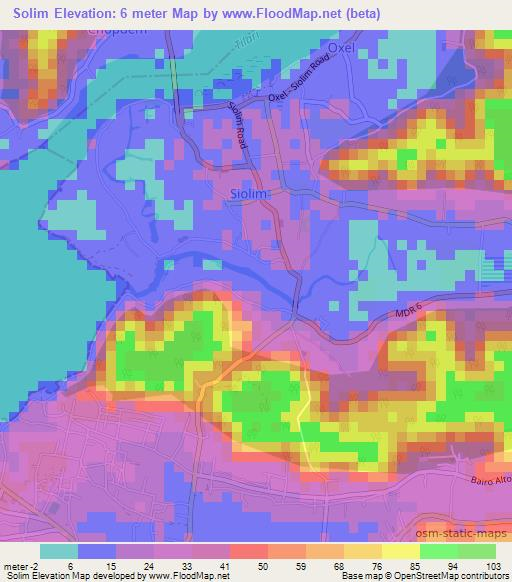 Solim,India Elevation Map