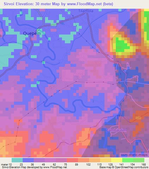 Sirvoi,India Elevation Map