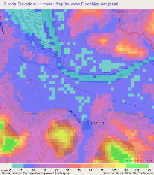 Siroda,India Elevation Map