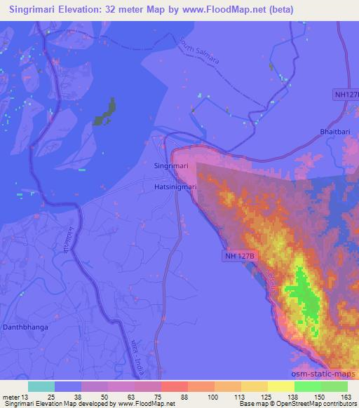 Singrimari,India Elevation Map
