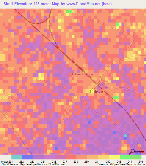 Simli,India Elevation Map