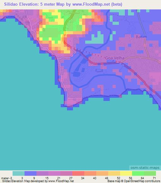 Silidao,India Elevation Map