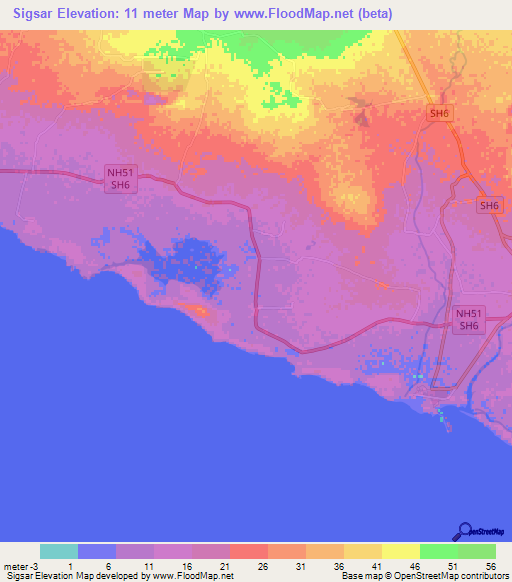 Sigsar,India Elevation Map