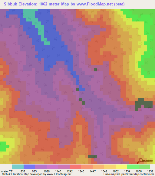 Sibbuk,India Elevation Map