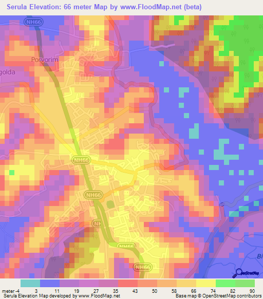 Serula,India Elevation Map