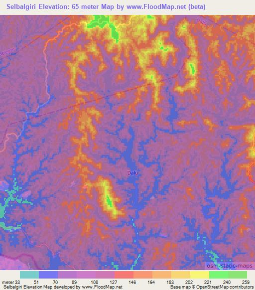 Selbalgiri,India Elevation Map