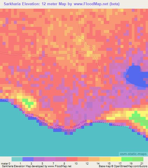 Sarkharia,India Elevation Map