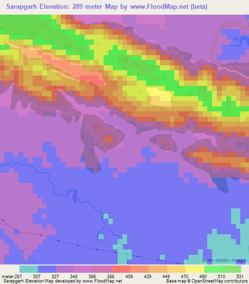 Sarapgarh,India Elevation Map