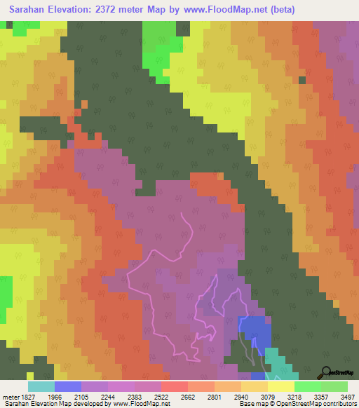 Sarahan,India Elevation Map