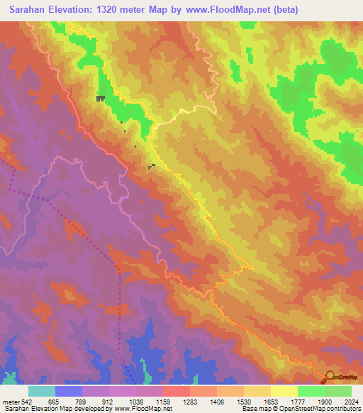Sarahan,India Elevation Map