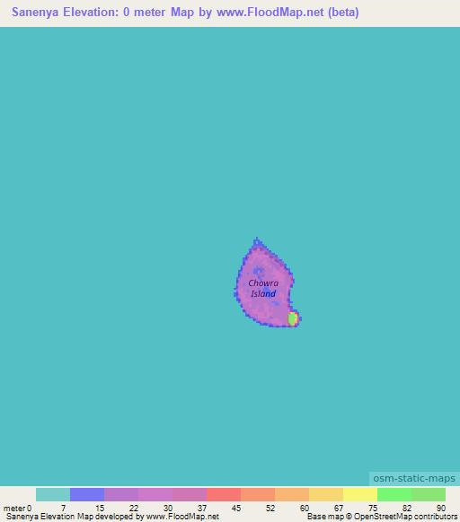Sanenya,India Elevation Map