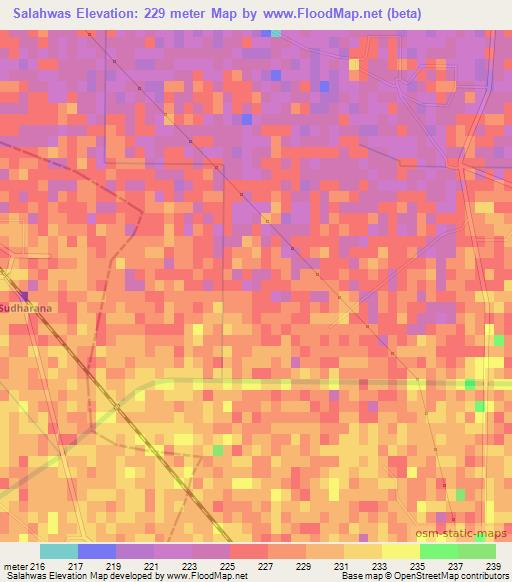 Salahwas,India Elevation Map