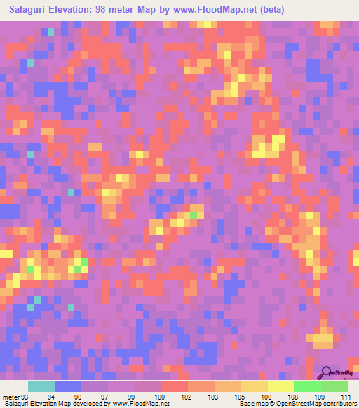 Salaguri,India Elevation Map
