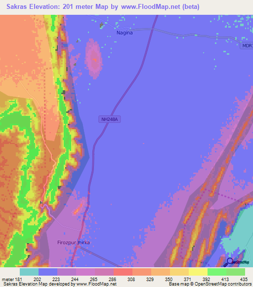 Sakras,India Elevation Map