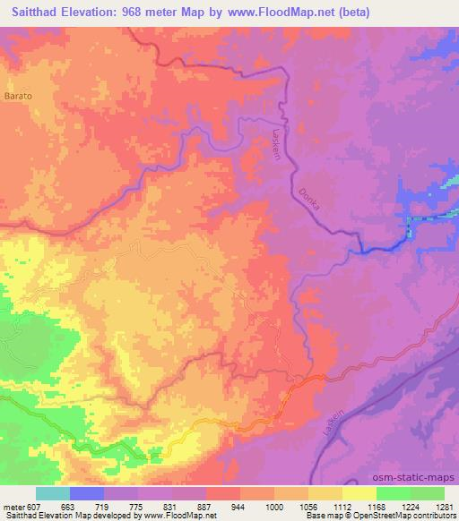 Saitthad,India Elevation Map