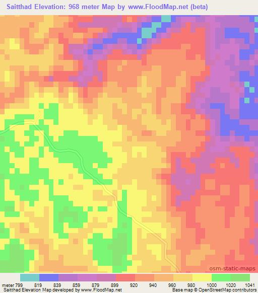 Saitthad,India Elevation Map