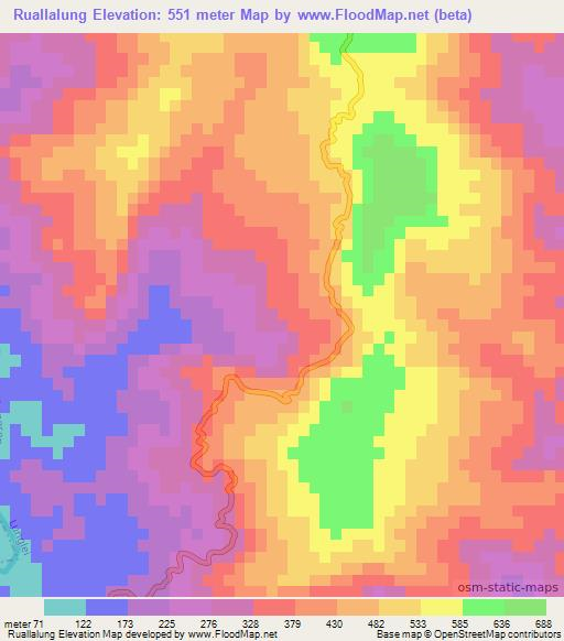 Ruallalung,India Elevation Map