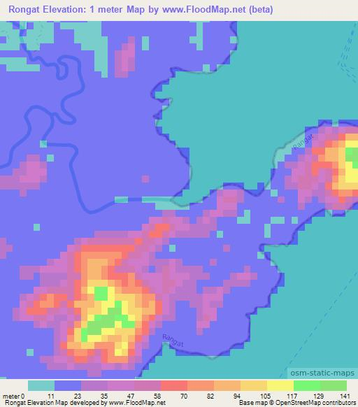 Rongat,India Elevation Map