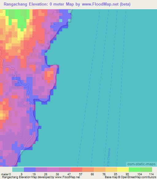 Rangachang,India Elevation Map