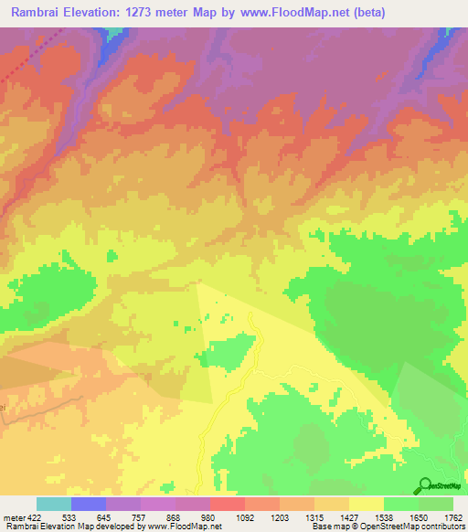 Rambrai,India Elevation Map
