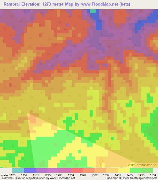Rambrai,India Elevation Map