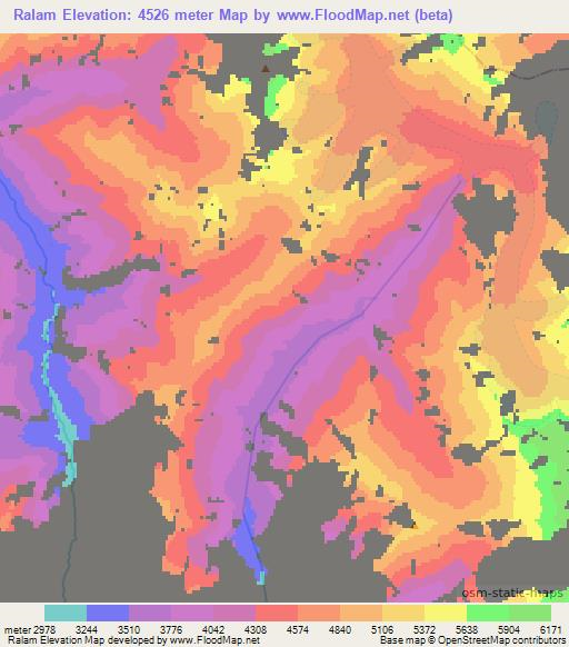 Ralam,India Elevation Map