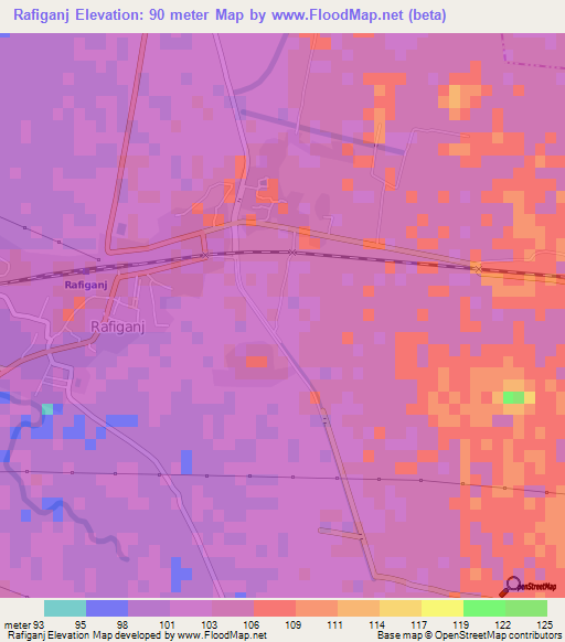 Rafiganj,India Elevation Map