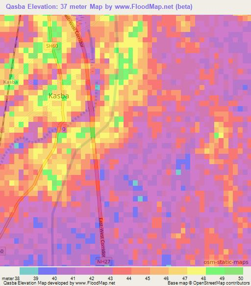 Qasba,India Elevation Map