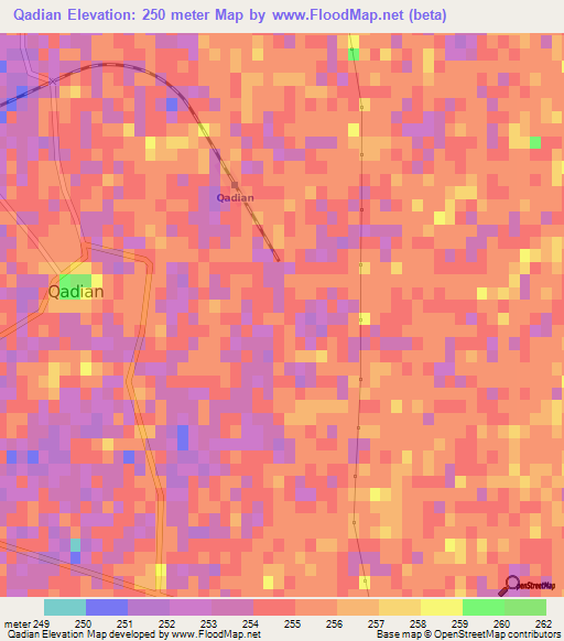 Qadian,India Elevation Map