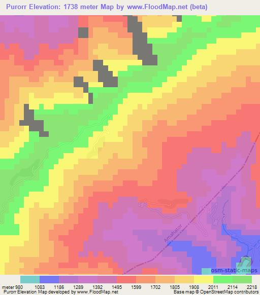 Purorr,India Elevation Map