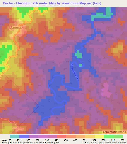 Puchep,India Elevation Map